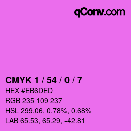 カラーコード: CMYK 1 / 54 / 0 / 7 | qconv.com