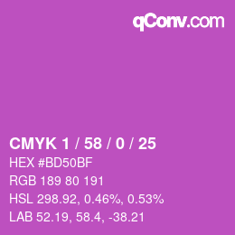 Color code: CMYK 1 / 58 / 0 / 25 | qconv.com