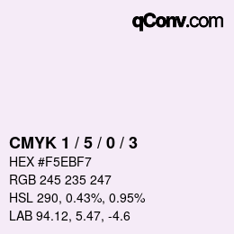 Color code: CMYK 1 / 5 / 0 / 3 | qconv.com