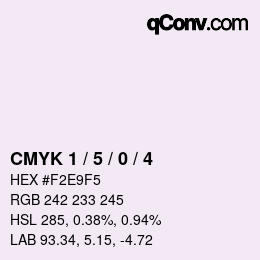 Color code: CMYK 1 / 5 / 0 / 4 | qconv.com