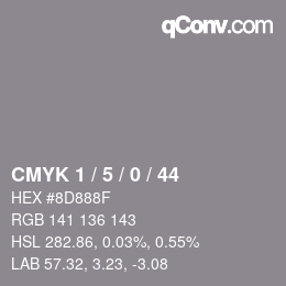 Color code: CMYK 1 / 5 / 0 / 44 | qconv.com