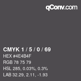 Color code: CMYK 1 / 5 / 0 / 69 | qconv.com