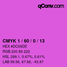 Color code: CMYK 1 / 60 / 0 / 13 | qconv.com