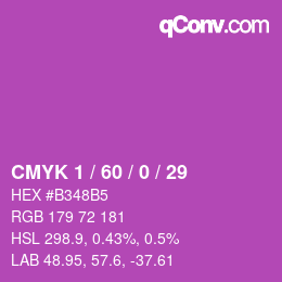 Color code: CMYK 1 / 60 / 0 / 29 | qconv.com