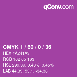 カラーコード: CMYK 1 / 60 / 0 / 36 | qconv.com