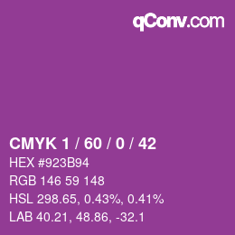 Color code: CMYK 1 / 60 / 0 / 42 | qconv.com
