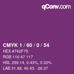 颜色代码: CMYK 1 / 60 / 0 / 54 | qconv.com