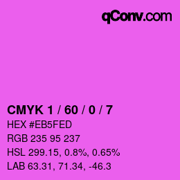 カラーコード: CMYK 1 / 60 / 0 / 7 | qconv.com