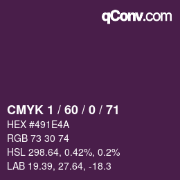 颜色代码: CMYK 1 / 60 / 0 / 71 | qconv.com