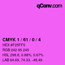 颜色代码: CMYK 1 / 61 / 0 / 4 | qconv.com