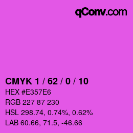 カラーコード: CMYK 1 / 62 / 0 / 10 | qconv.com