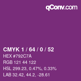 Color code: CMYK 1 / 64 / 0 / 52 | qconv.com