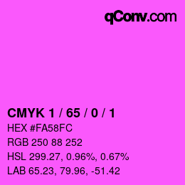 カラーコード: CMYK 1 / 65 / 0 / 1 | qconv.com