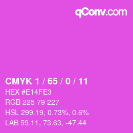 カラーコード: CMYK 1 / 65 / 0 / 11 | qconv.com