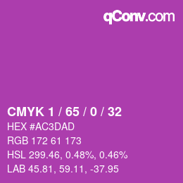 カラーコード: CMYK 1 / 65 / 0 / 32 | qconv.com