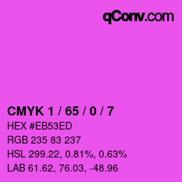 カラーコード: CMYK 1 / 65 / 0 / 7 | qconv.com
