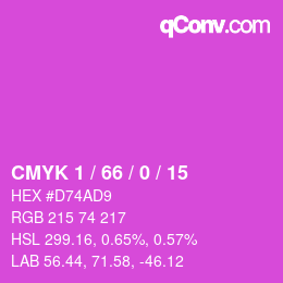 颜色代码: CMYK 1 / 66 / 0 / 15 | qconv.com