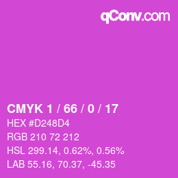 Color code: CMYK 1 / 66 / 0 / 17 | qconv.com