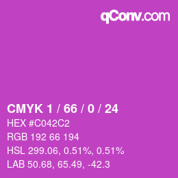 Color code: CMYK 1 / 66 / 0 / 24 | qconv.com