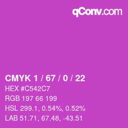 Color code: CMYK 1 / 67 / 0 / 22 | qconv.com