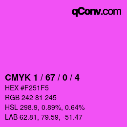 Color code: CMYK 1 / 67 / 0 / 4 | qconv.com