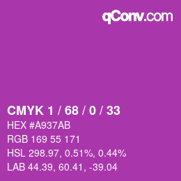 Color code: CMYK 1 / 68 / 0 / 33 | qconv.com