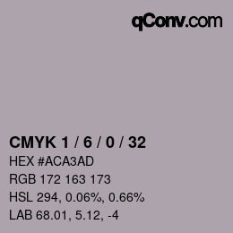 Color code: CMYK 1 / 6 / 0 / 32 | qconv.com