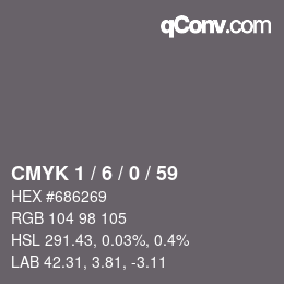 Color code: CMYK 1 / 6 / 0 / 59 | qconv.com