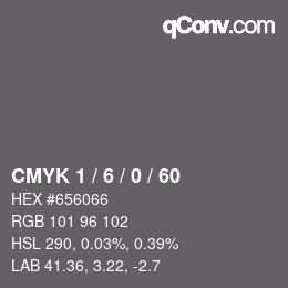 颜色代码: CMYK 1 / 6 / 0 / 60 | qconv.com