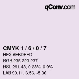 Color code: CMYK 1 / 6 / 0 / 7 | qconv.com