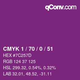 Color code: CMYK 1 / 70 / 0 / 51 | qconv.com