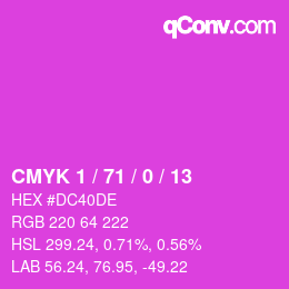 Color code: CMYK 1 / 71 / 0 / 13 | qconv.com