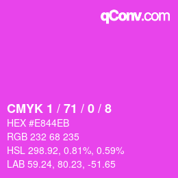 Color code: CMYK 1 / 71 / 0 / 8 | qconv.com