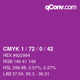 カラーコード: CMYK 1 / 72 / 0 / 42 | qconv.com