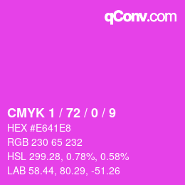 Color code: CMYK 1 / 72 / 0 / 9 | qconv.com