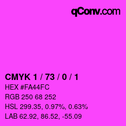 Color code: CMYK 1 / 73 / 0 / 1 | qconv.com