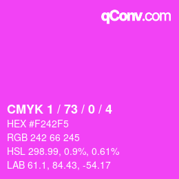 Color code: CMYK 1 / 73 / 0 / 4 | qconv.com