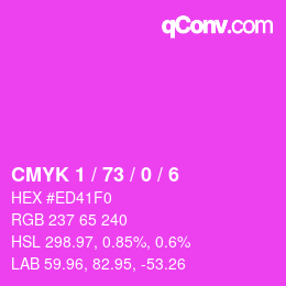 Color code: CMYK 1 / 73 / 0 / 6 | qconv.com
