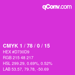 Color code: CMYK 1 / 78 / 0 / 15 | qconv.com