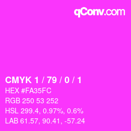 Color code: CMYK 1 / 79 / 0 / 1 | qconv.com