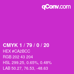 カラーコード: CMYK 1 / 79 / 0 / 20 | qconv.com