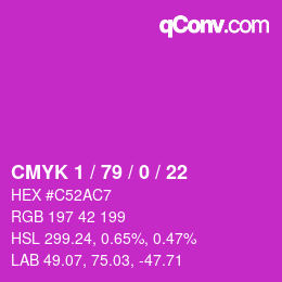 Color code: CMYK 1 / 79 / 0 / 22 | qconv.com