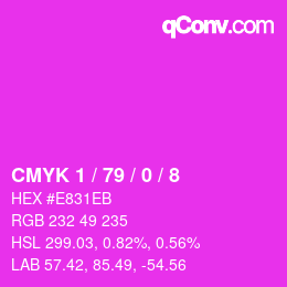 Color code: CMYK 1 / 79 / 0 / 8 | qconv.com