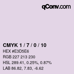 カラーコード: CMYK 1 / 7 / 0 / 10 | qconv.com