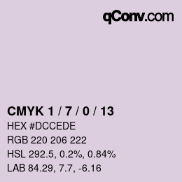 Color code: CMYK 1 / 7 / 0 / 13 | qconv.com