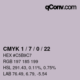 Color code: CMYK 1 / 7 / 0 / 22 | qconv.com