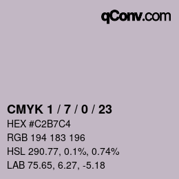 Color code: CMYK 1 / 7 / 0 / 23 | qconv.com