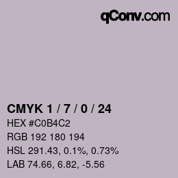 颜色代码: CMYK 1 / 7 / 0 / 24 | qconv.com