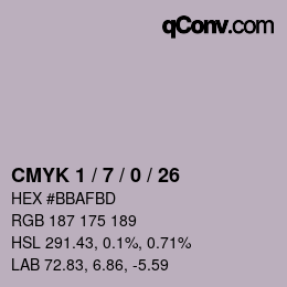 カラーコード: CMYK 1 / 7 / 0 / 26 | qconv.com