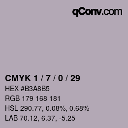 Color code: CMYK 1 / 7 / 0 / 29 | qconv.com